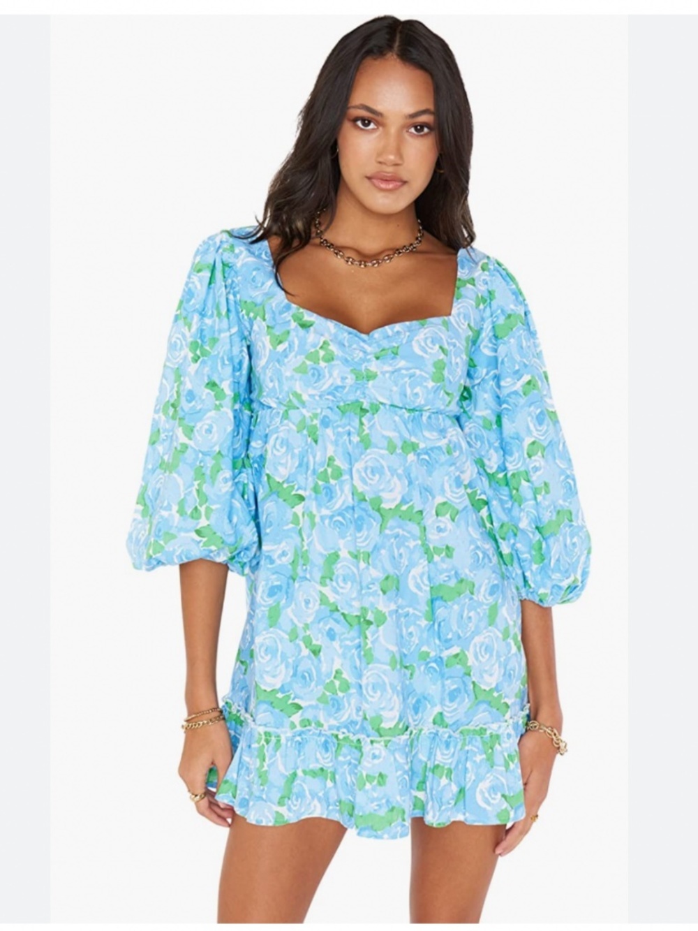 Show Me Your Mumu Mandi Mini Dress Something Blue Floral